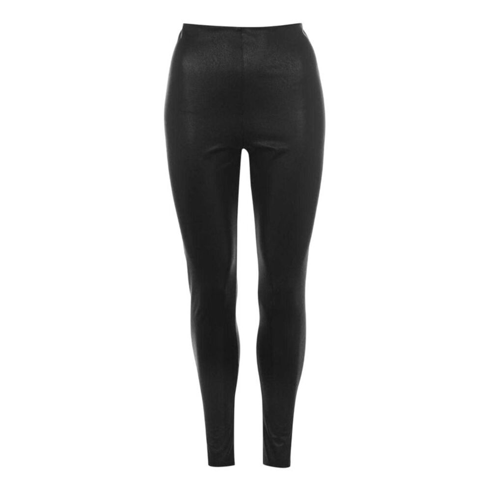 Command Womens/Ladies Faux Leather Leggings / Black
